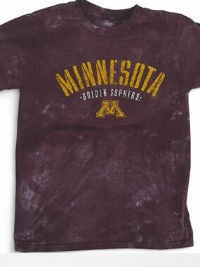 Distressed Minnesota Golden Gophers Maroon Graphic Snug Fit Tee S